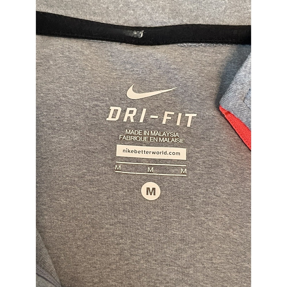 Nike Running Element Men's Medium Gray Reflective 1/4 Zip Shirt 504606-008 - Picture 3 of 8